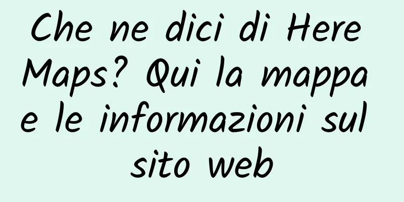 Che ne dici di Here Maps? Qui la mappa e le informazioni sul sito web