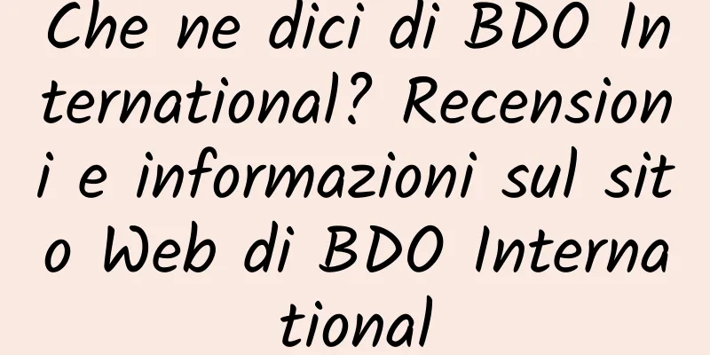 Che ne dici di BDO International? Recensioni e informazioni sul sito Web di BDO International