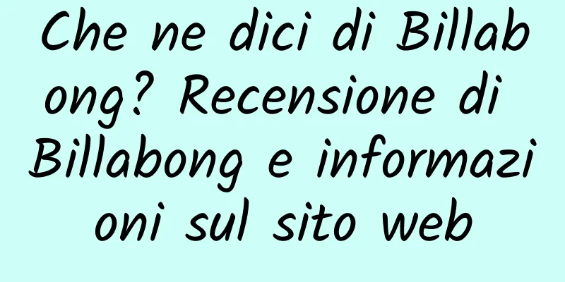 Che ne dici di Billabong? Recensione di Billabong e informazioni sul sito web