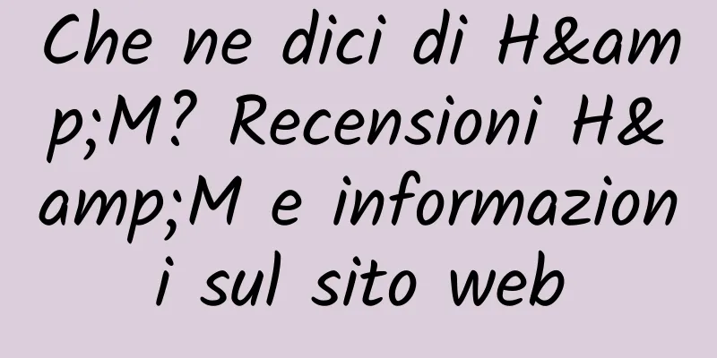 Che ne dici di H&M? Recensioni H&M e informazioni sul sito web