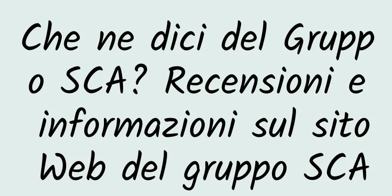 Che ne dici del Gruppo SCA? Recensioni e informazioni sul sito Web del gruppo SCA