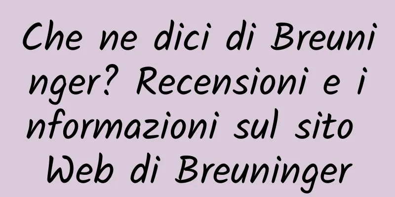 Che ne dici di Breuninger? Recensioni e informazioni sul sito Web di Breuninger
