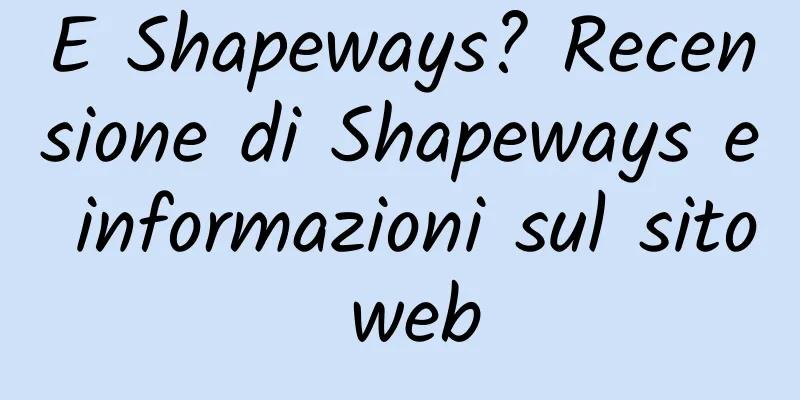 E Shapeways? Recensione di Shapeways e informazioni sul sito web