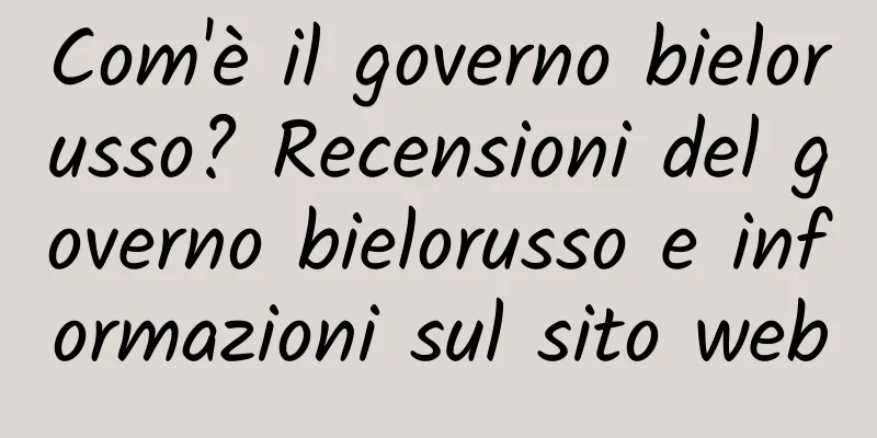 Com'è il governo bielorusso? Recensioni del governo bielorusso e informazioni sul sito web