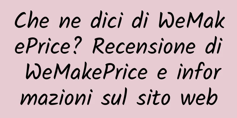 Che ne dici di WeMakePrice? Recensione di WeMakePrice e informazioni sul sito web