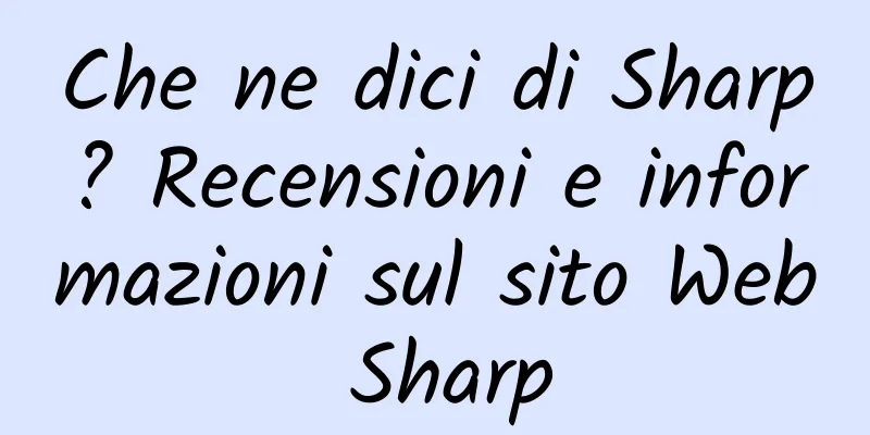Che ne dici di Sharp? Recensioni e informazioni sul sito Web Sharp