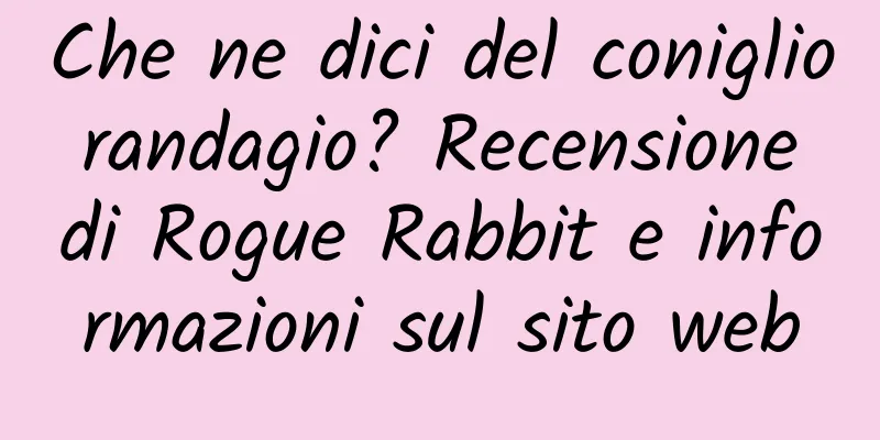 Che ne dici del coniglio randagio? Recensione di Rogue Rabbit e informazioni sul sito web
