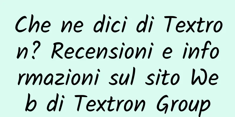 Che ne dici di Textron? Recensioni e informazioni sul sito Web di Textron Group