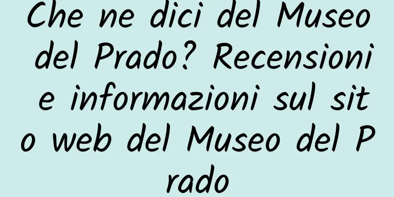 Che ne dici del Museo del Prado? Recensioni e informazioni sul sito web del Museo del Prado