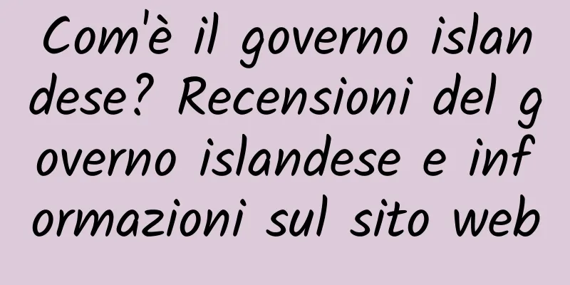 Com'è il governo islandese? Recensioni del governo islandese e informazioni sul sito web