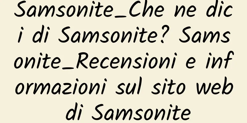 Samsonite_Che ne dici di Samsonite? Samsonite_Recensioni e informazioni sul sito web di Samsonite