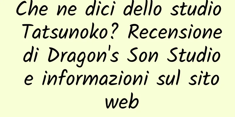 Che ne dici dello studio Tatsunoko? Recensione di Dragon's Son Studio e informazioni sul sito web