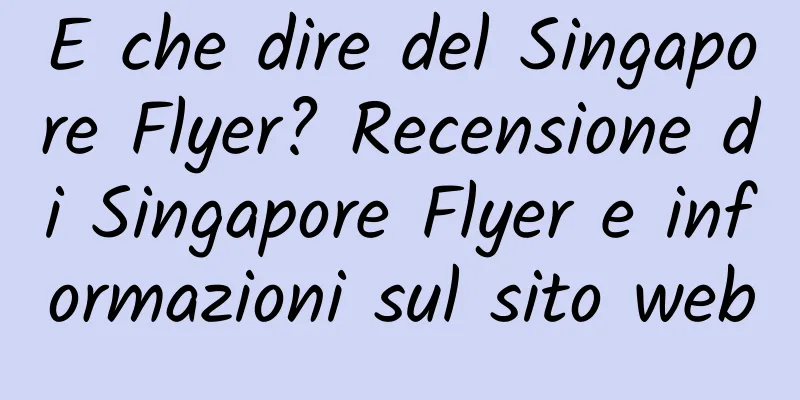 E che dire del Singapore Flyer? Recensione di Singapore Flyer e informazioni sul sito web