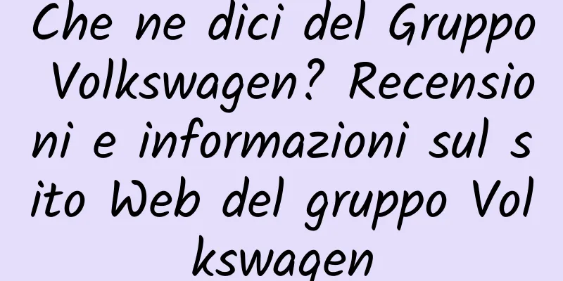 Che ne dici del Gruppo Volkswagen? Recensioni e informazioni sul sito Web del gruppo Volkswagen
