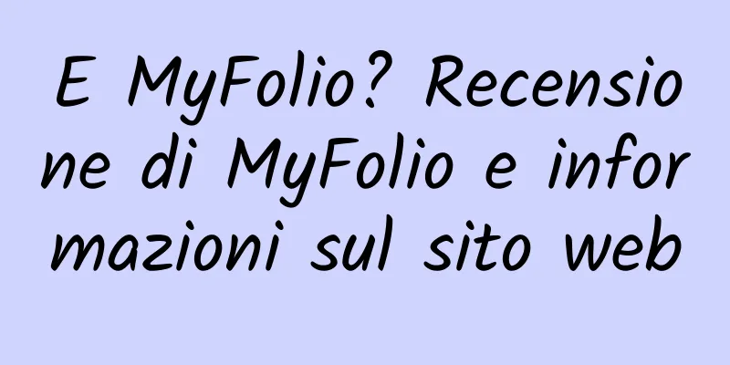 E MyFolio? Recensione di MyFolio e informazioni sul sito web