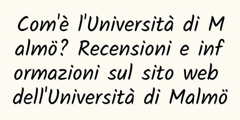 Com'è l'Università di Malmö? Recensioni e informazioni sul sito web dell'Università di Malmö
