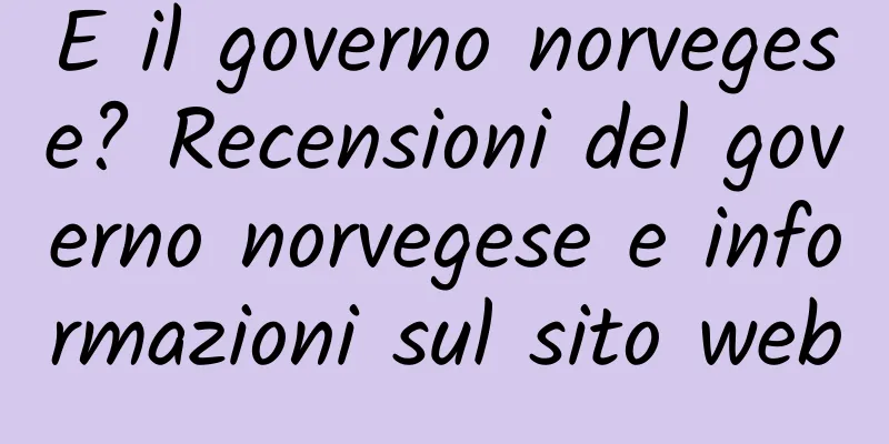 E il governo norvegese? Recensioni del governo norvegese e informazioni sul sito web