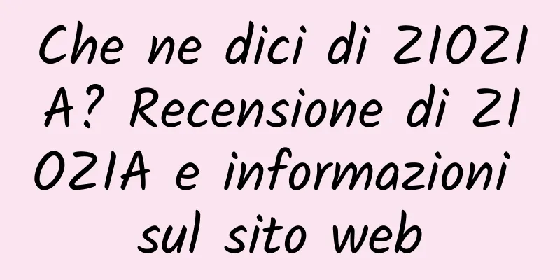 Che ne dici di ZIOZIA? Recensione di ZIOZIA e informazioni sul sito web