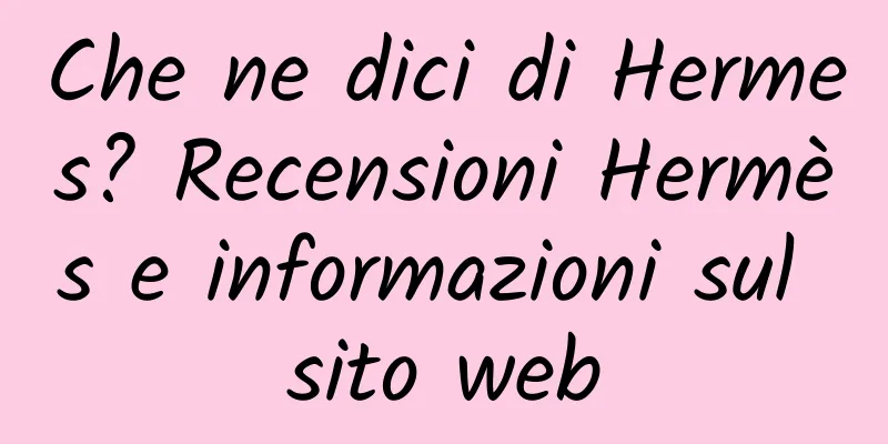 Che ne dici di Hermes? Recensioni Hermès e informazioni sul sito web