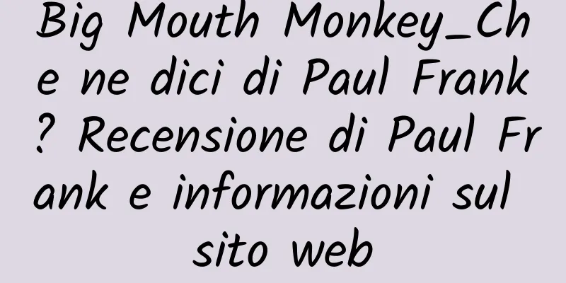 Big Mouth Monkey_Che ne dici di Paul Frank? Recensione di Paul Frank e informazioni sul sito web