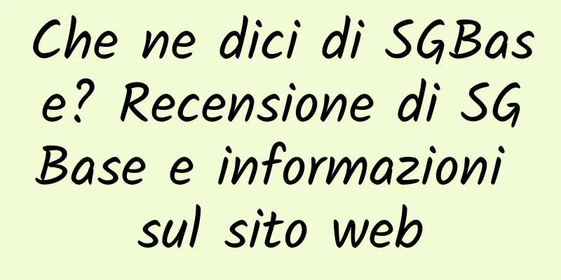 Che ne dici di SGBase? Recensione di SGBase e informazioni sul sito web
