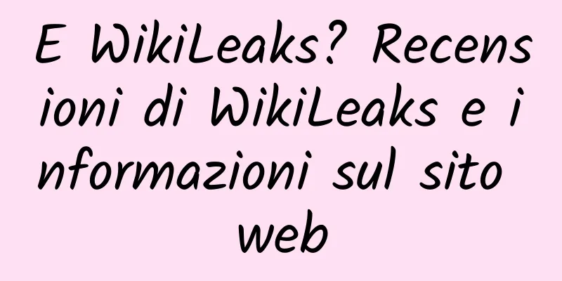 E WikiLeaks? Recensioni di WikiLeaks e informazioni sul sito web