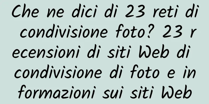 Che ne dici di 23 reti di condivisione foto? 23 recensioni di siti Web di condivisione di foto e informazioni sui siti Web