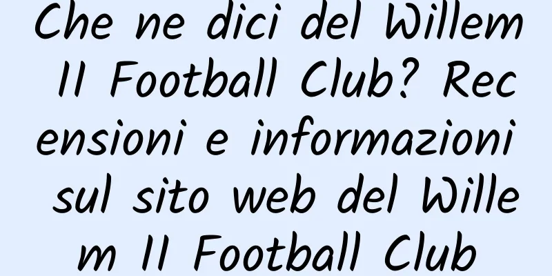 Che ne dici del Willem II Football Club? Recensioni e informazioni sul sito web del Willem II Football Club