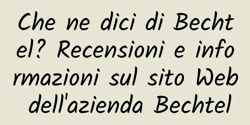 Che ne dici di Bechtel? Recensioni e informazioni sul sito Web dell'azienda Bechtel