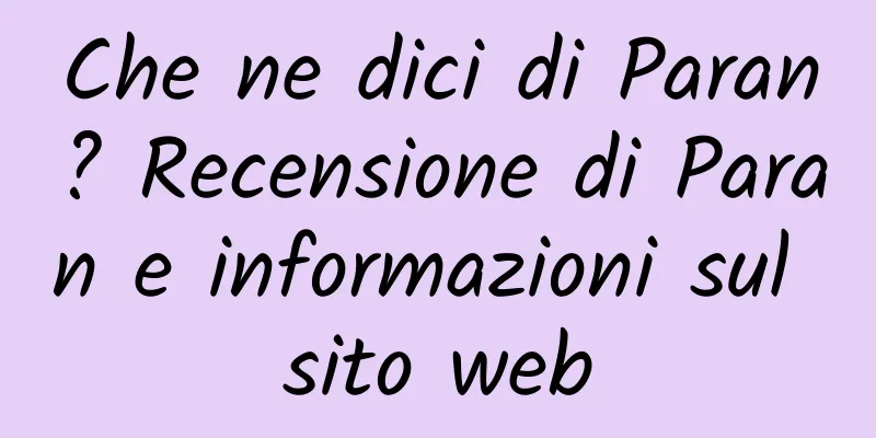 Che ne dici di Paran? Recensione di Paran e informazioni sul sito web