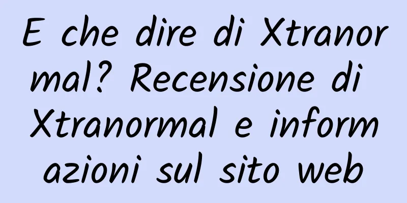 E che dire di Xtranormal? Recensione di Xtranormal e informazioni sul sito web
