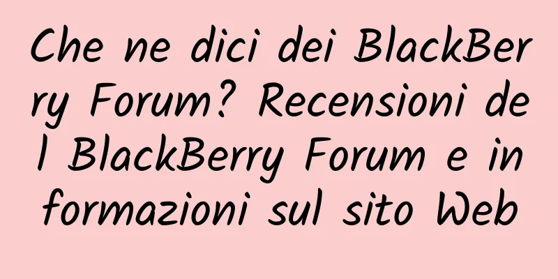 Che ne dici dei BlackBerry Forum? Recensioni del BlackBerry Forum e informazioni sul sito Web