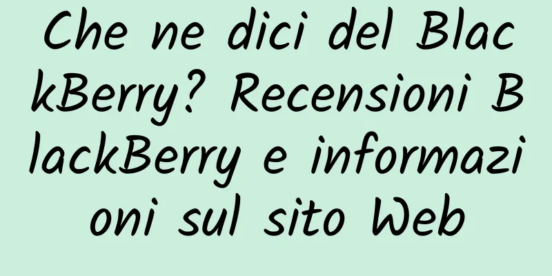 Che ne dici del BlackBerry? Recensioni BlackBerry e informazioni sul sito Web