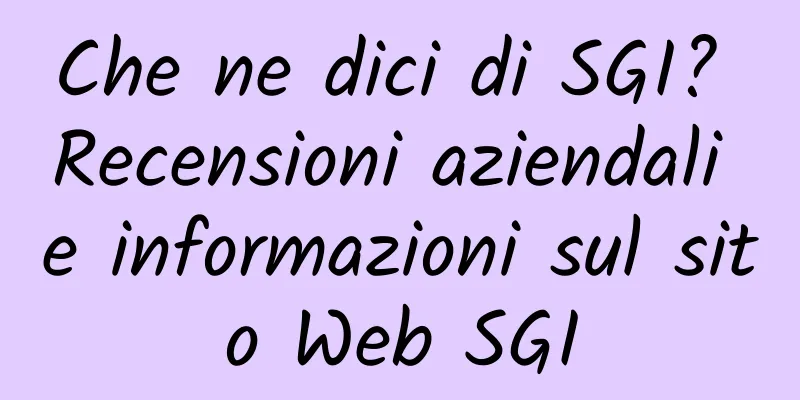 Che ne dici di SGI? Recensioni aziendali e informazioni sul sito Web SGI
