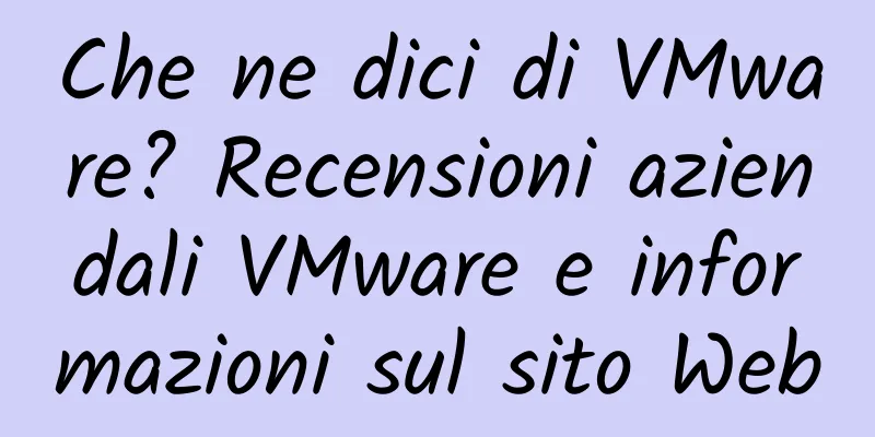 Che ne dici di VMware? Recensioni aziendali VMware e informazioni sul sito Web