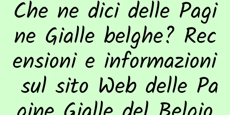 Che ne dici delle Pagine Gialle belghe? Recensioni e informazioni sul sito Web delle Pagine Gialle del Belgio