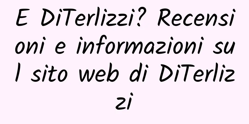 E DiTerlizzi? Recensioni e informazioni sul sito web di DiTerlizzi
