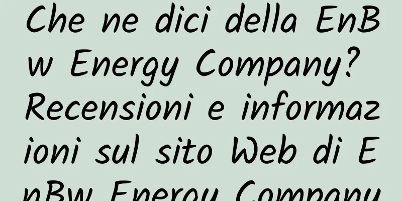Che ne dici della EnBw Energy Company? Recensioni e informazioni sul sito Web di EnBw Energy Company