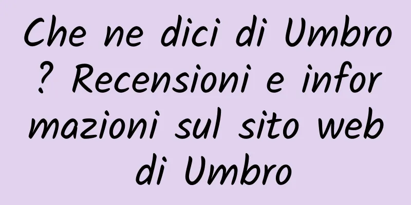 Che ne dici di Umbro? Recensioni e informazioni sul sito web di Umbro