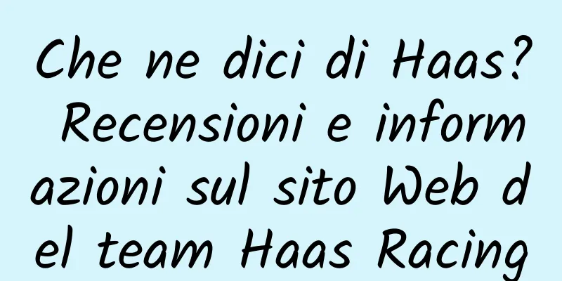 Che ne dici di Haas? Recensioni e informazioni sul sito Web del team Haas Racing