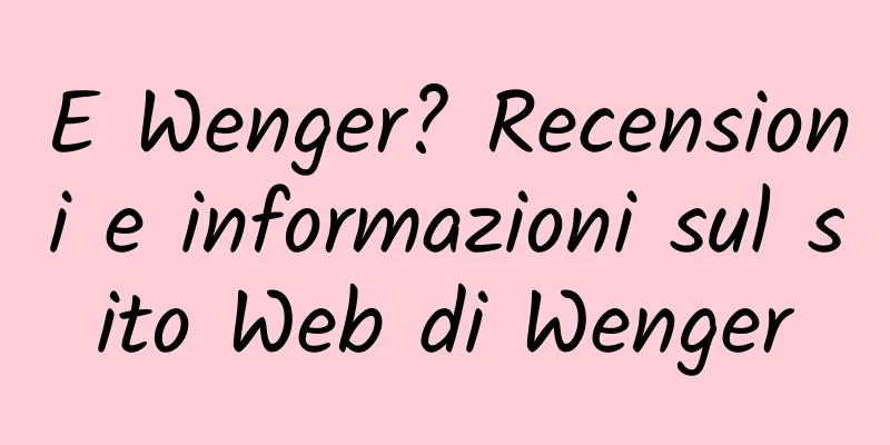 E Wenger? Recensioni e informazioni sul sito Web di Wenger