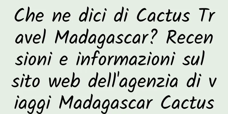 Che ne dici di Cactus Travel Madagascar? Recensioni e informazioni sul sito web dell'agenzia di viaggi Madagascar Cactus