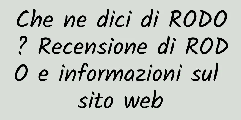 Che ne dici di RODO? Recensione di RODO e informazioni sul sito web