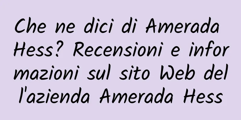 Che ne dici di Amerada Hess? Recensioni e informazioni sul sito Web dell'azienda Amerada Hess