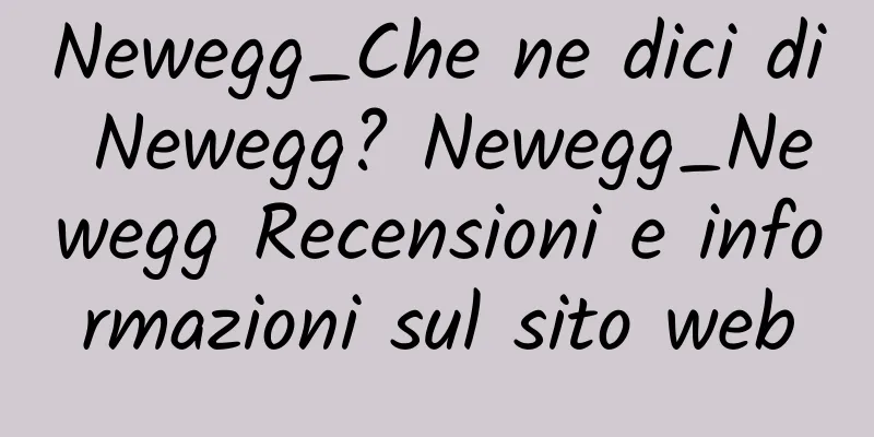 Newegg_Che ne dici di Newegg? Newegg_Newegg Recensioni e informazioni sul sito web