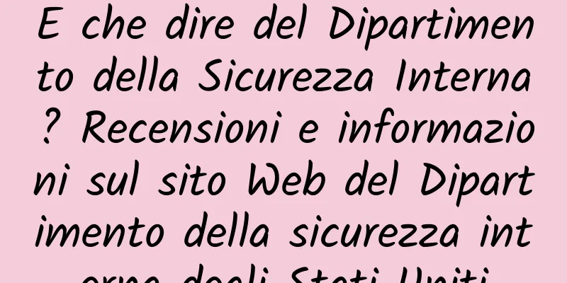E che dire del Dipartimento della Sicurezza Interna? Recensioni e informazioni sul sito Web del Dipartimento della sicurezza interna degli Stati Uniti