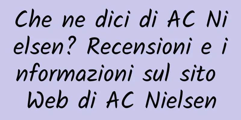 Che ne dici di AC Nielsen? Recensioni e informazioni sul sito Web di AC Nielsen
