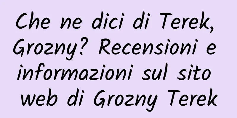 Che ne dici di Terek, Grozny? Recensioni e informazioni sul sito web di Grozny Terek
