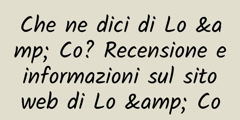 Che ne dici di Lo & Co? Recensione e informazioni sul sito web di Lo & Co
