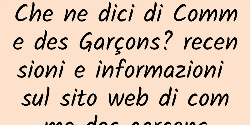 Che ne dici di Comme des Garçons? recensioni e informazioni sul sito web di comme des garcons